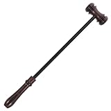 FOMIYES Marteau de Juge en Bois Massif Portatif 1 Pc, Maillet en Bois à Poignée Confortable pour Vente aux Enchères, Bloc de Son pour Avocat, Marteau de Commissaire priseur Pratique
