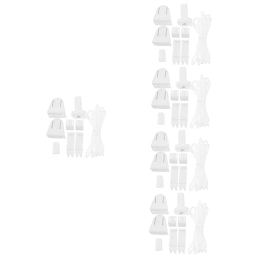 MAGICLULU 5 Sets Roller Shade Accessories Beaded Chain Buckle Kit for Quick Installation Compatible with Various Curtains Includes Bead Chain and Hooks