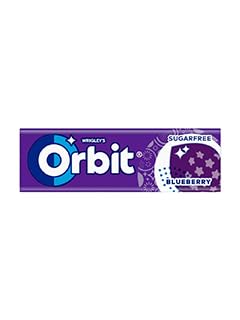 ORBIT Blaubeere Kaugummi – 30er Pack (30 Packungen) – Zuckerfrei für die Zahnpflege – Beeriges Blaubeer-Aroma