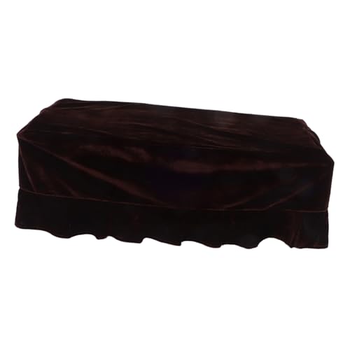Gatuida Housse De Tabouret De Piano en Peluche Marron Prune, Protection Antidérapante Et Résistante Aux Plis, Coussin Ajusté pour Banc Simple De Piano,...