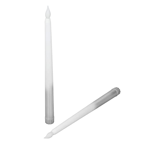 Surebuy Luz de vela LED, 2 peças de plástico de longa duração da bateria, velas cônicas sem chama, r