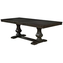 Furniture of America Lemieux Solid Wood Expandable Dining Table in Espresso