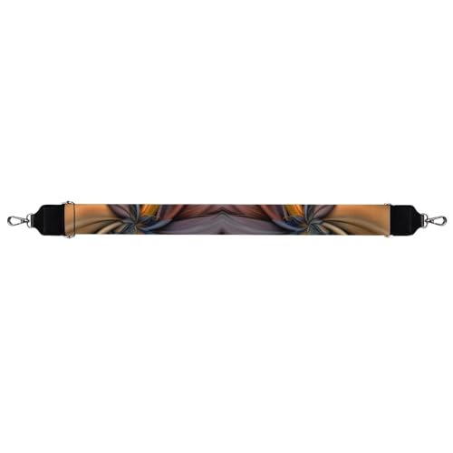 Image of Wide Bag Straps Replacement Crossbody Brown Flower Guitar Straps for Handbags /Purses /Messenger /Duffel Bags Backpack Straps Boho Replacement Adjustable Length from 30 inch to 50.3 inch