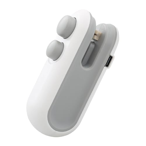 Mini Bag Sealer, Portable Bag Resealer for Chip Bags, Rechargeable 2 in 1 Bag Sealer Heat Seal with Cutter, Plastic Bag Sealer Machine for Snacks and Freshness Food Storage Type 1