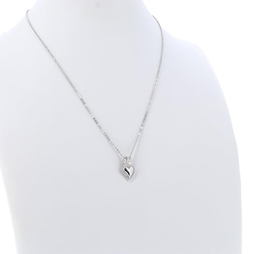 Collier Sacrum Cor avec pendentif coeur votif en argent 925 véritable - 3
