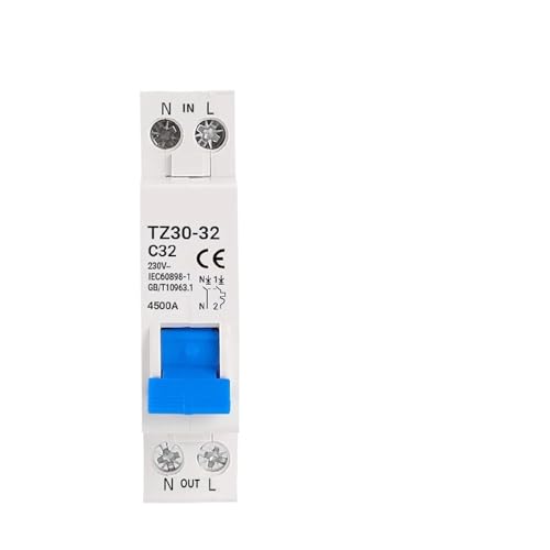 Disjoncteur miniature DPN 1P+N 6A TZ30-32 pour rail DIN domestique