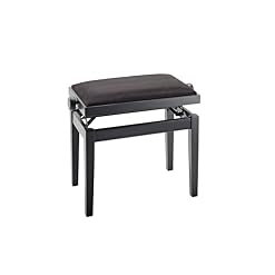 K&M 13900 Banc de piano Noir – bois de hêtre européen, revêtement élégant en velours – Siège rembourré pour clavier réglable en hauteur - Les Beatles, Paul McCartney, John Lennon, RIngo Starr, George Harrison K&M 13900 Banc de piano Noir - bois de hêtre européen, revêtement élégant en velours - Siège rembourré pour clavier réglable en hauteur – Image 2