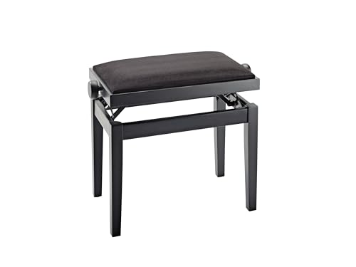 K&M 13900 Banc de piano Noir – bois de hêtre européen, revêtement élégant en velours – Siège rembourré pour clavier réglable en hauteur - Les Beatles, Paul McCartney, John Lennon, RIngo Starr, George Harrison K&M 13900 Banc de piano Noir - bois de hêtre européen, revêtement élégant en velours - Siège rembourré pour clavier réglable en hauteur – Image 3