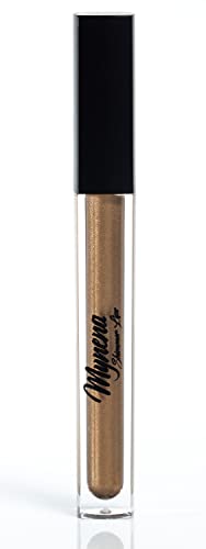 Mynena Copper Gold Lip Gloss Topper Shimmer Glossy Finish Liquid Lipstick Moisturizing With Jojoba Oil | Talc-Free Mica-Free Gluten-Free Paraben-Free Cruelty-Free Vegan | Hazel #TOP5