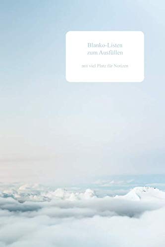 Blanko-Listen zum Ausfüllen: mit viel Platz für Notizen