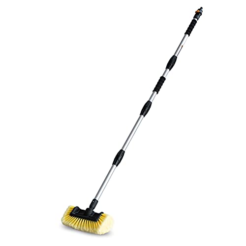 East 68â€œ Car Wash Brush Dip Brush with Long Handle Car Wash Equipment Brush 10-inch Soft Bristle Flow-Through Car Cleaning Supplies Kit for Auto RV Truck Boat Camper Exterior