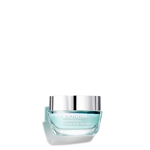 Biotherm Aquasource Eye Revitalizer Augencreme, Augenpflege mit kühlendem Sofort-Effekt, revitalisierende Eye Cream mit Sakura-Blatt-Extrakt und Koffein, für eine straffe Augenpartie, 15ml