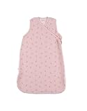 NOUKIE'S   Gigoteuse bébé Eté   70 cm   1 à 6 Mois   Légère, Pratique, Ajustable   Grenouillère Mixte TOG < 1.0 100% Mousseline de Coton bio   Rose  Sac de couchage Libellules