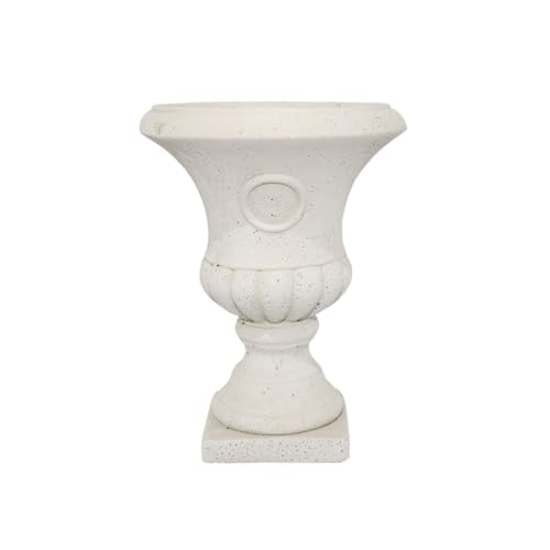 Vase médicis jardin en béton blanc 18.5 x 24 cm
