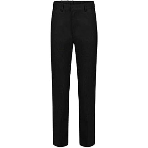 KOLLACHE Girls Adjustable Waist Trousers-Black-13-14 Cover