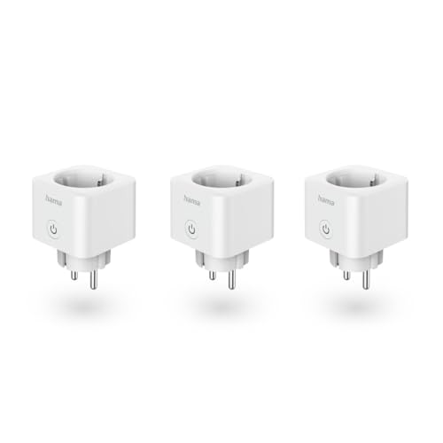 Hama WLAN Steckdose, 3er Pack (mit Matter Smart Home, universal, WLAN gesteuerte Steckdose mit App und Sprachsteuerung, als Zeitschaltuhr, 3680W) Hama WLAN Steckdose, 3er Pack (mit Matter Smart Home, universal, WLAN gesteuerte Steckdose mit App und Sprachsteuerung, als Zeitschaltuhr, 3680W)