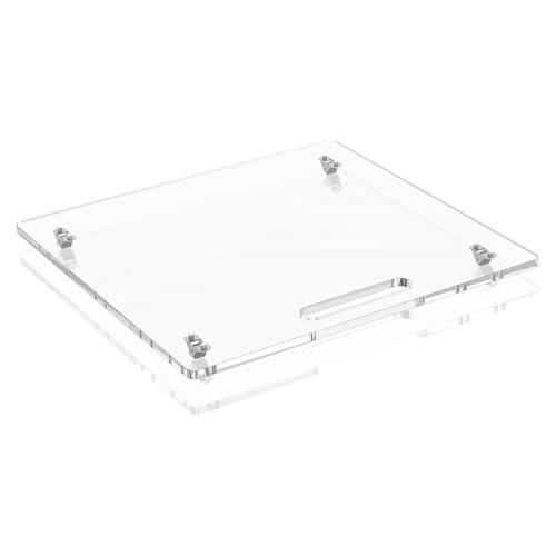 Deslizador De Dispositivo Acrílico - Bandeja De Café 35,6 X 33 Cm, Alfombra De Encimera Rodante, Ruedas De Caucho, Organizador Robusto | Base Móvil Para Ayuda A La Cocina, Mezclador,