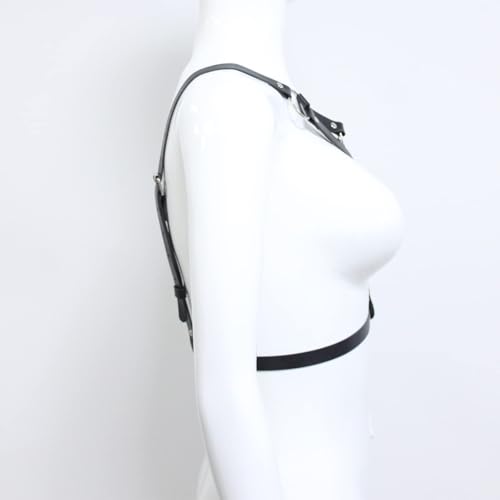 BDSMJOY Sm Geschirr Damen sexy Brust Fesselgurt Harness Erotik Gothic Punk Dessous Accessories verstellbar Gürte Fetisch Leder Strappy Clubwear