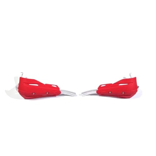 Protège-mains moto rouge double fixation 22mm 28mm pour guidon