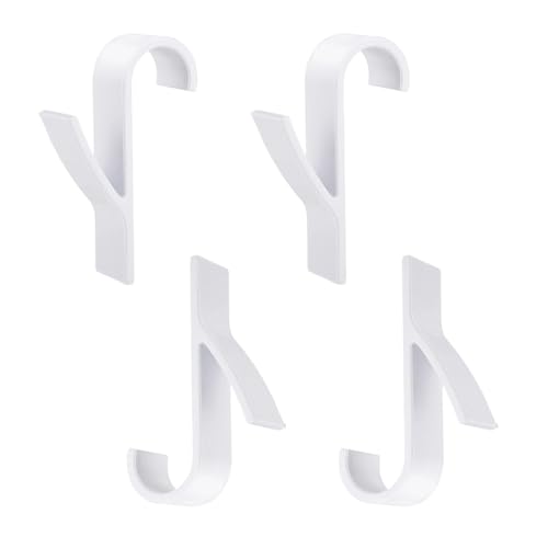 Zegnuem Lot de 4 crochets de radiateur blancs universels pour barres rondes jusqu'à 3,6 cm - Matériau PP - Porte-serviettes pour salle de bain, cuisine et...