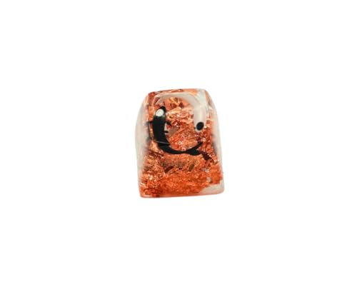 SPEEDYUNI Koi Resin Keycap, Handmade Artisan Keycap for Cherry MX Standard Gaming Mechanical Keyboard, Copper Flakes Backlit, SA Profile 1U, ESC Key Unique Gift Ideas (Yin Yang - Koi A&B)