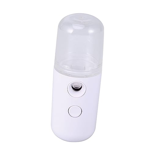 Ipetboom Mini Portable Facial Steamer with USB Charging Abs Nano Mist Cooler Sprayer for Skin Hydration and Moisture Non Slip Handheld Beauty Device for Daily Skincare White