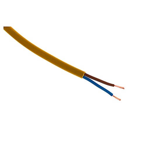 Zenitech - Câble d'alimentation électrique H03VVH2-F 2x 0,75mm² Or - 5m