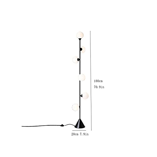 Luz de sala de estar con pantalla de cristal y estilo vertical elegante 3