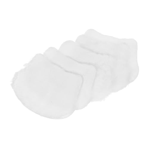 Maison de poupée décor miniature tapis peluche blanche portable ORFOFE lot de 5