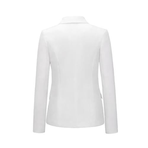 Women's Double Breasted Plaid Blazer Work Jacket Business Casual Suit Jacket3