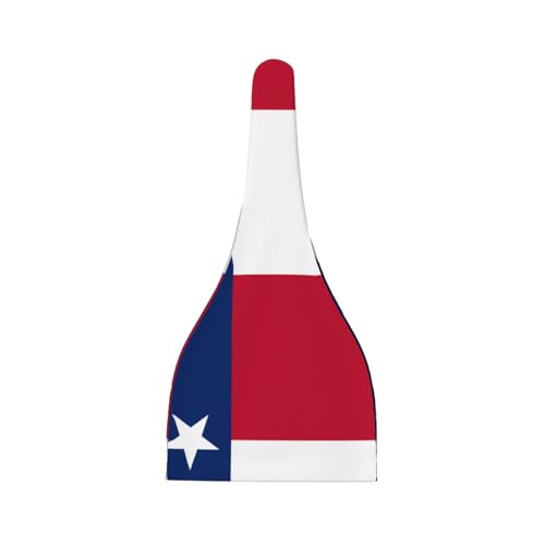 Flag of Texas Print Newborn Baby Hat, Soft Top Knotted Beanie Cap, Cute Infant Headwear for 0-6 Months Welcome Party Black2