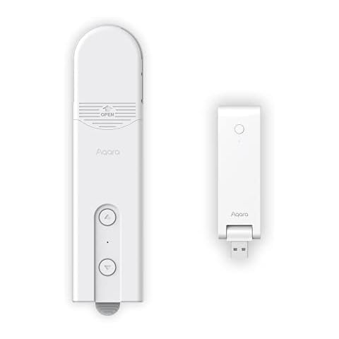 Aqara Roller Shade Driver E1 Plus Aqara Smart Hub E1, with Schedule and Voice Control, Rechargeable with Long Battery Life, Compatible with Apple HomeKit, Alexa, Google Assistant, and IFTTT Cover