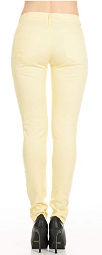 Women's Skinny Fit Mid-Rise Stretch Colored Jeans2