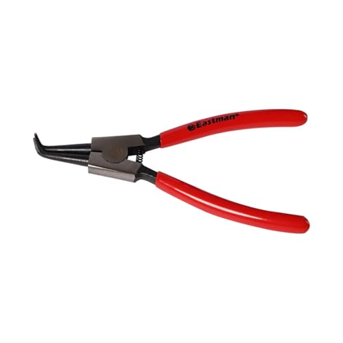 Image of Eastman 7 Inch Circlip Plier Internal Straight Rings on Shafts Alloy Steel Hardened with Ergonomic Grip Electronics Outside Plier Multipurpose Works (E-2034B)