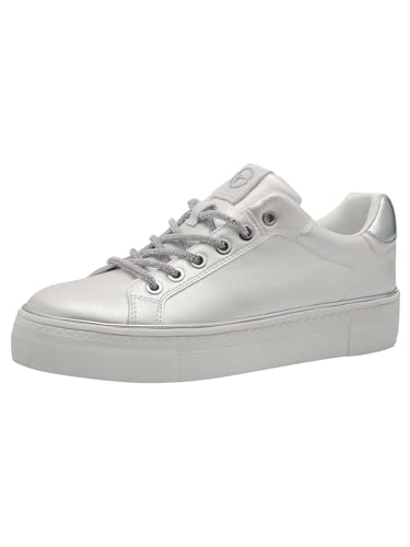 Tamaris Damen Sneaker Low, weiß, 38 EU