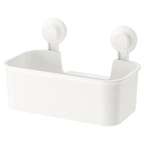 Ikeaa TISKEN Basket With Suction Cup, White