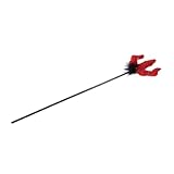 HEMOTON Bastón de Halloween Rojo Maléfico Accesorio Cosplay Portátil para Fiestas y Carnaval
