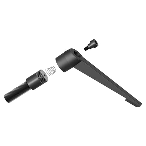 Image of 2PCS Clamping Lever Handles, M10 x 40mm Male Thread, Adjustable Quick Release Locking Rotating Screw Bolt Stud Knobs Apply for Lathe Machinery, Black