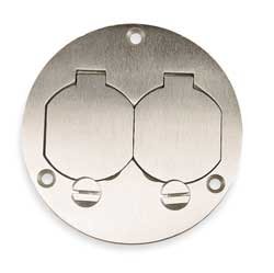 Floor Box Cover, Round, Aluminum, 3/16 in.