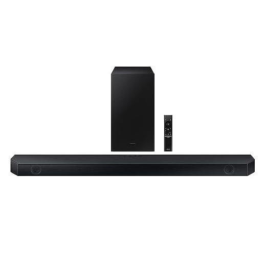 Soundbar Samsung HW-Q600C, com 3.1.2 canais, Bluetooth, Subwoofer sem fio, Dolby Atmos e Acoustic Beam.