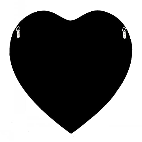 DMDFIRST Crystal Crush Diamond Heart Shaped Silver Mirror for Wall Decoration 24x24x1 inch Wall Hang Frameless Mirror Acrylic Diamond Décor.