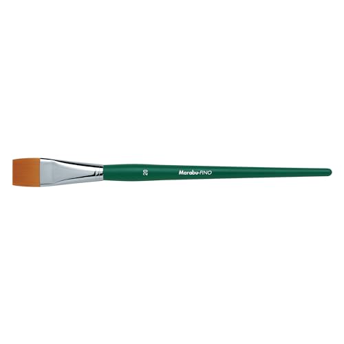 Pinceau plat Marabu Fino taille 20 en bois FSC pour peinture acrylique