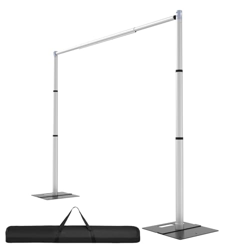 Topuoos Backdrop Stand Heavy Duty 10x10Ft Adjustable Metal Frame Pipe and Drape Background Stand for Wedding Birthday Party Decorations