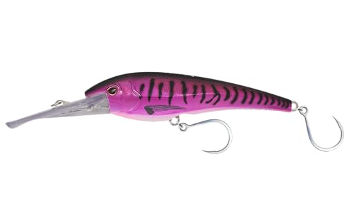 Nomad Design DTX Minnow 200 Heavy Duty SNK 8 Saltwater Fishing Lure with Autotune - Deep Diving Minnow Lure Ideal for Tuna, Wahoo & Mackerel, Trolls 12+ Knots-Phantom