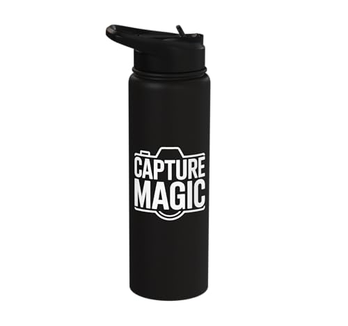 Capture Magic Camera Graphic for Photographers Stainless Steel Insulated Water