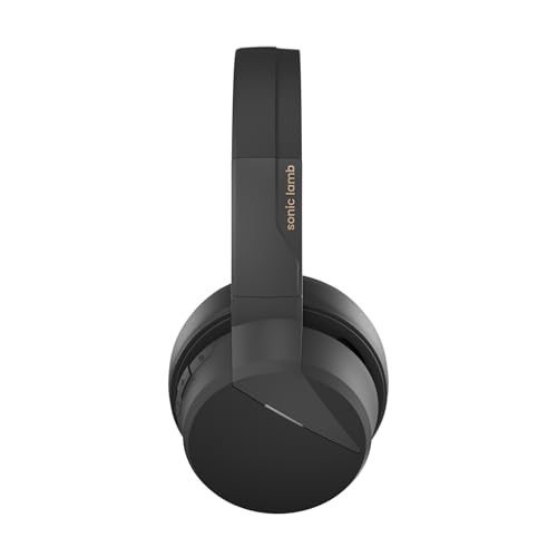 Sonic Lamb Headphones with Built-in Subwoofers to FEEEEL Your Music. Over-Ear Design. Dual Pairing with USB Digital Audio - Obsidian Black (Carry Case Sold Separatly) (Obsidian Black)