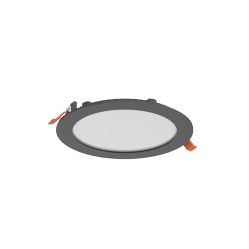 Amico 12 Pack 6 Inch 5CCT Ultra-Thin LED Recessed Ceiling Light with J-Box, 2700K/3000K/3500K/4000K/5000K Selectable, 12W Eqv 110W, Dimmable Canless Downlight, 1050LM High Brightness, Black - ETL