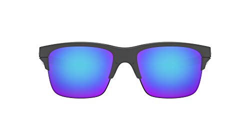 Oakley Men's Thinlink Non-polarized Iridium Rectangular Sunglasses, Dark Grey, 62.3 mm