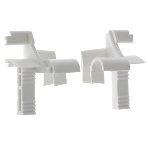 cyclingcolors 2x Persiana enrollable Tulipe de una sola pieza con corte de 45° para lamas de 7 a 9 mm embudo de PVC blanco Riel guía Protección universal Accesorio para persianas