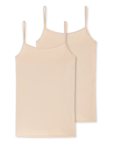 Preisvergleich Produktbild Schiesser Damen Spaghetti-Top / Organic Cotton / 2er Pack / 174388 (38, Sand)
